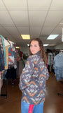 Cinch Women’s Aztec Multicolored Fleece Zip Up Jacket