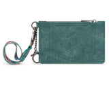 Small Wrangler Turquoise and Aztec Keychain Wallet