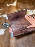 American Darling Wallet/Wristlet - Silver tooled leather