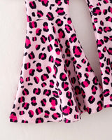 Kids Pink Cheetah Bellbottoms