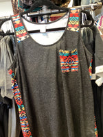 Sunshine and Rodeos Aztec Tank with pocket