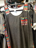 Sunshine and Rodeos Aztec Tank with pocket