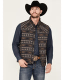 Cinch Mens Concealed Carry Black/Brown Aztec Vest