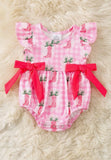 Girls Pink Boots and Bows Bubble Onesie