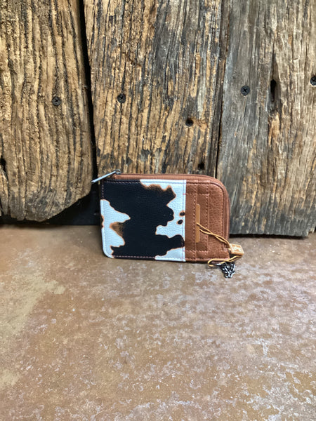 Small Wrangler Cow Print Keychain Wallet