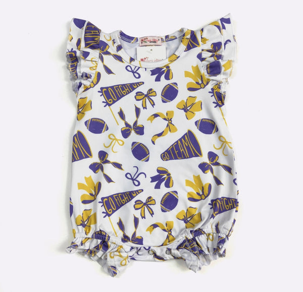 Go Team Baby Romper - Purple