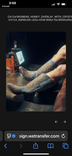 Corral Blue-Honey Overlay & Embroidery Crystals