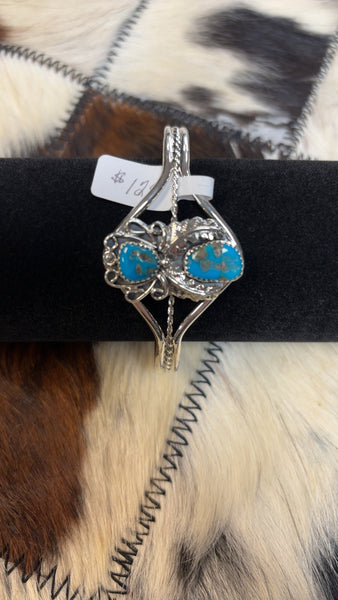 Harry B. Yazzie Turquoise Sterling Silver Cuff Bracelet