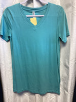 Sky Blue V- Neck Plain