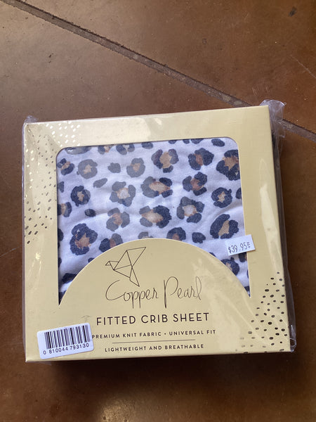 Copper Pearl Fitted Crib Sheet - Zara