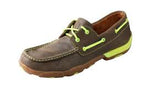 Men’s Twisted X Bomber/Neon Yellow Driving Mocs With Laces