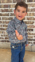 Kids Paisley Cinch Button-up Shirt