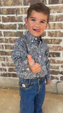 Kids Paisley Cinch Button-up Shirt