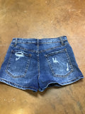 Sterling Kreek Distressed Denim Shorts - Dark Wash
