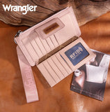 Wrangler Tooled Light Pink Wristlet Wallet