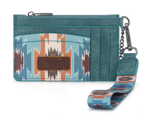 Small Wrangler Turquoise and Aztec Keychain Wallet