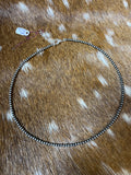 Silver beaded necklace