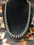 Sterling Silver Graduated Designer Pearl Necklace 20”+2” Extender