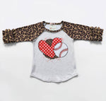 Kids Clover Cottage Cheetah Baseball Long Sleeve