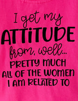 Kids Pink ATTITUDE T-shirt