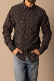 Kimes Ranch Mens Show Vines Black Long Sleeve Pearl Snap