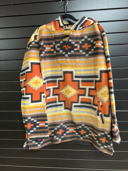 Colorful Aztec Fleece Hoodie