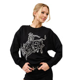 Women’s Bull Rider Embroidered Crewneck Sweatshirt