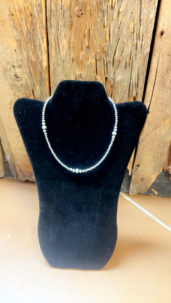 4-8mm Sterling Silver Graduated Pearl Necklace 16”+2”extender