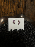 Janice White Handmade Purple 3 Stone Cluster TUD