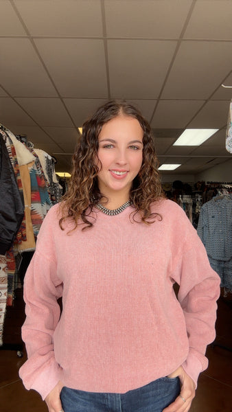 Lovesoft Pink Long Sleeve Sweater