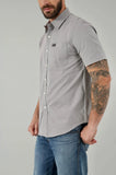 Kimes Ranch Mens Gray Short Sleeve Pearl Snap