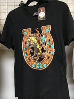Sterling Kreek Tooled Leather Horseshoe Tee