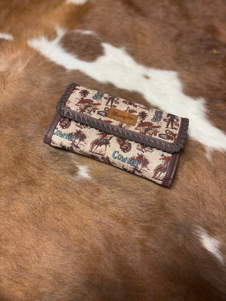 Wrangler Coconut Cowboy Small Crossbody/Wallet