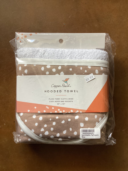 Copper Pearl Hooded Towel - Fawn