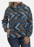 Cinch Women’s Aztec Teal Fleece Pullover