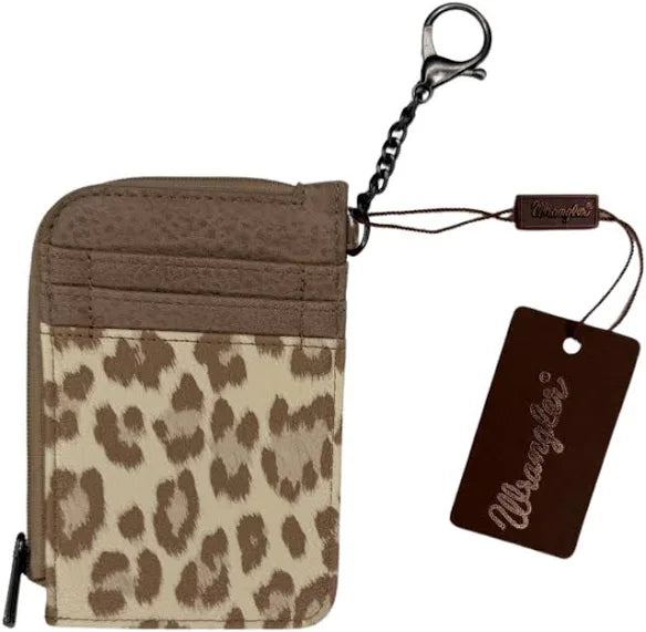 Small Wrangler Light Cheetah Keychain Wallet