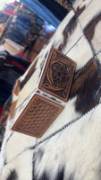 Hand Tooled Leather Mirror