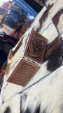 Hand Tooled Leather Mirror