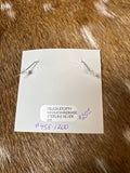 Silver earrings by Felicia Etcitty