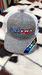 Ariat American Flag/ Heather Gray Hat