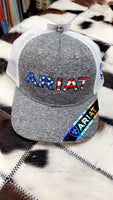 Ariat American Flag/ Heather Gray Hat