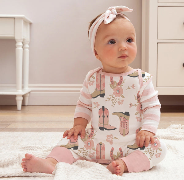 Pink Boot Onesie