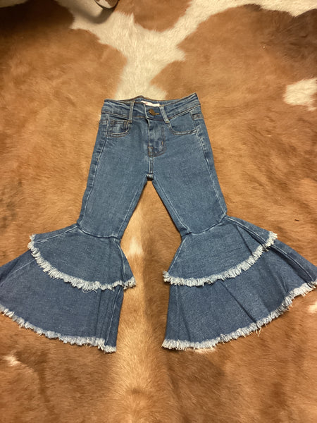 Kids Clover Cottage Denim Ruffle Bells