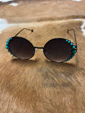 Boujee Sunglasses with Turquoise