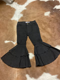 Kids Clover Cottage Black Denim Ruffle Bells