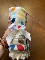 Minky Baby Blanket- Leaf