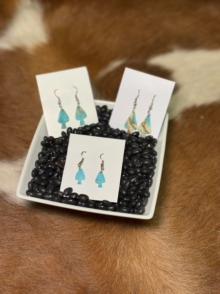 Spade Shaped Slab Earrings