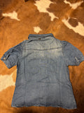 Puff Sleeve Denim Top