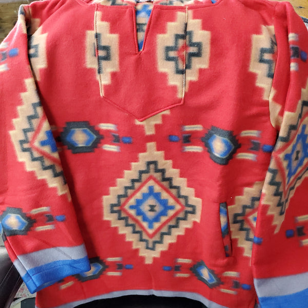 Colorful Aztec Fleece Hoodie