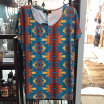 L&B Short sleeve Aztec Top